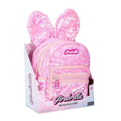 Ghiozdan Girabrilla Bunny ,   model Iepuras cu paiete reversibile - imagine 8